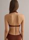 Brown triangle bikini top in stretch fabric_3