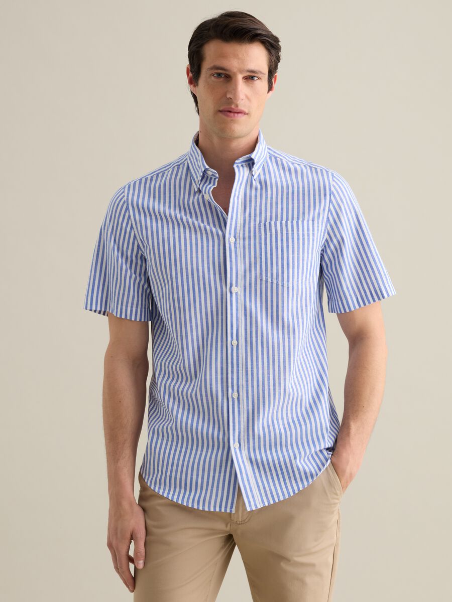 Men&rsquo;s multicoloured regular-fit T-shirt in 100% cotton with pocket_0