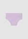 Girls&rsquo; purple stretch organic cotton briefs with star detail_1