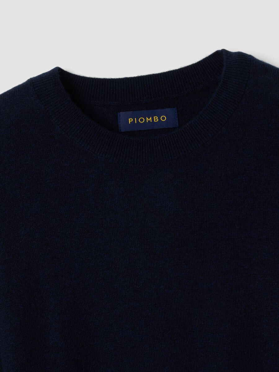 Blue pure wool crew-neck jumper_1