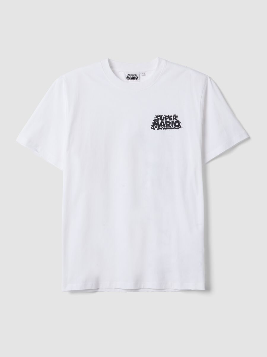 White short-sleeve pure cotton T-shirt, regular fit_4