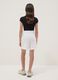 White pure cotton shorts with elasticated waistband_1