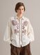 White cotton-linen blend shirt with floral embroidery_3