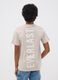 Beige pure cotton regular-fit printed T-shirt for girls_2