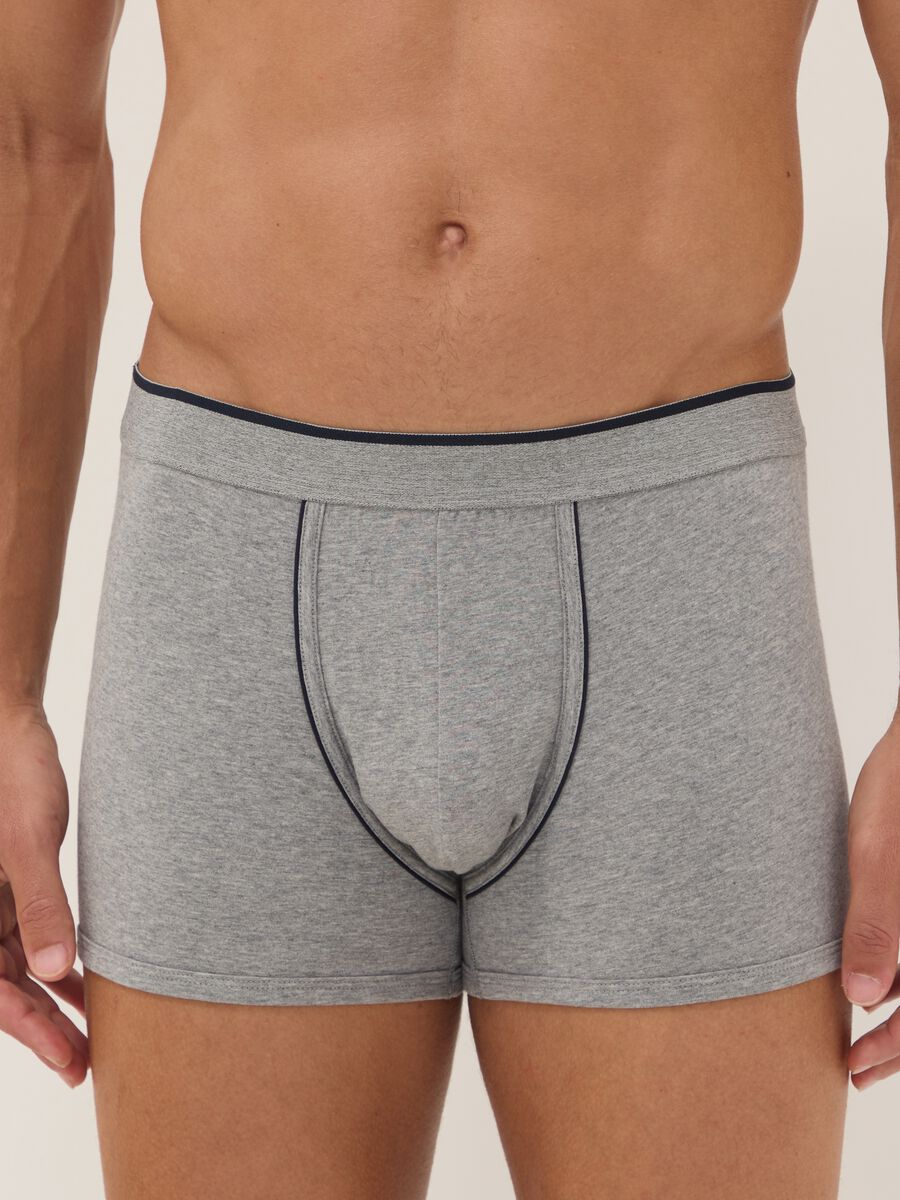 Bipack di boxer grigi in cotone Supima elasticizzato_1