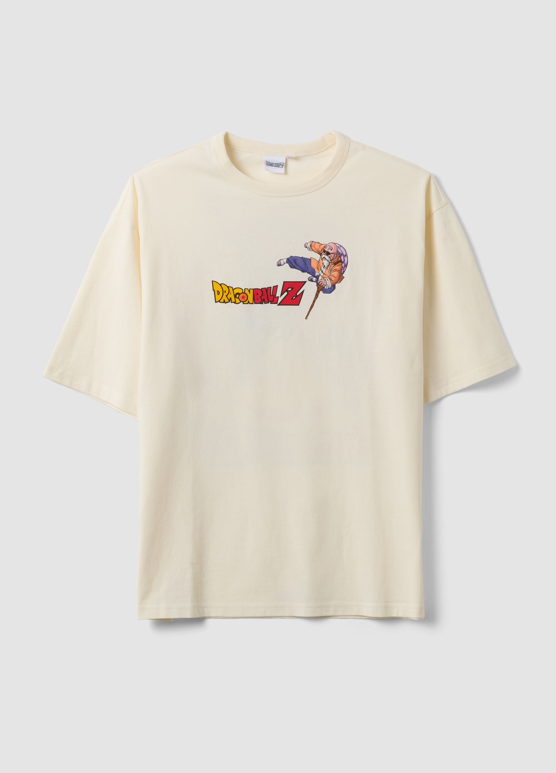 White pure cotton T-shirt with Dragon Ball Z print