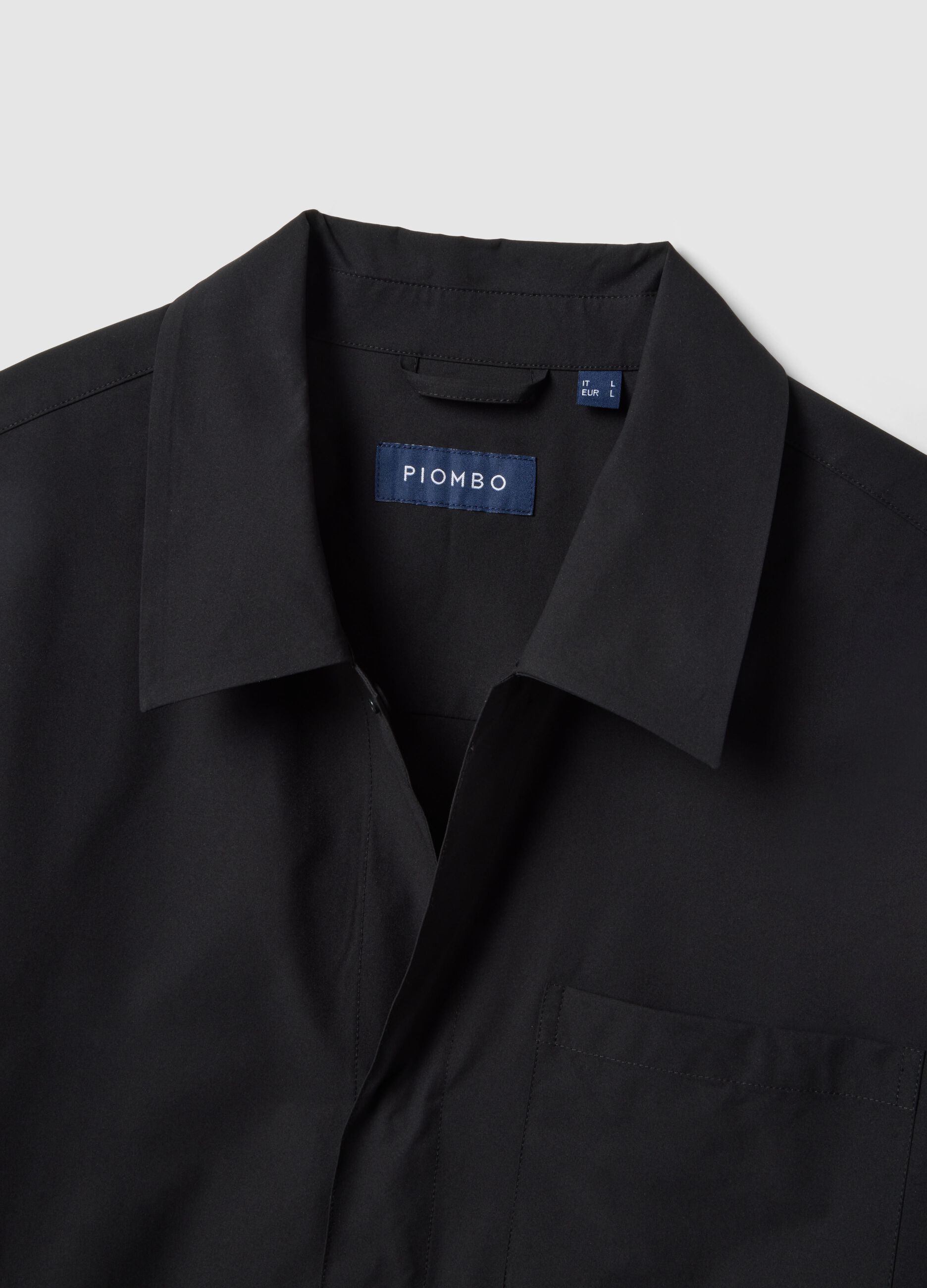 Black waterproof lightweight jacket regular fit