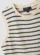 Regular-fit striped cotton-blend gilet in black and white_5