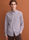 White pure cotton poplin striped shirt, regular fit_1