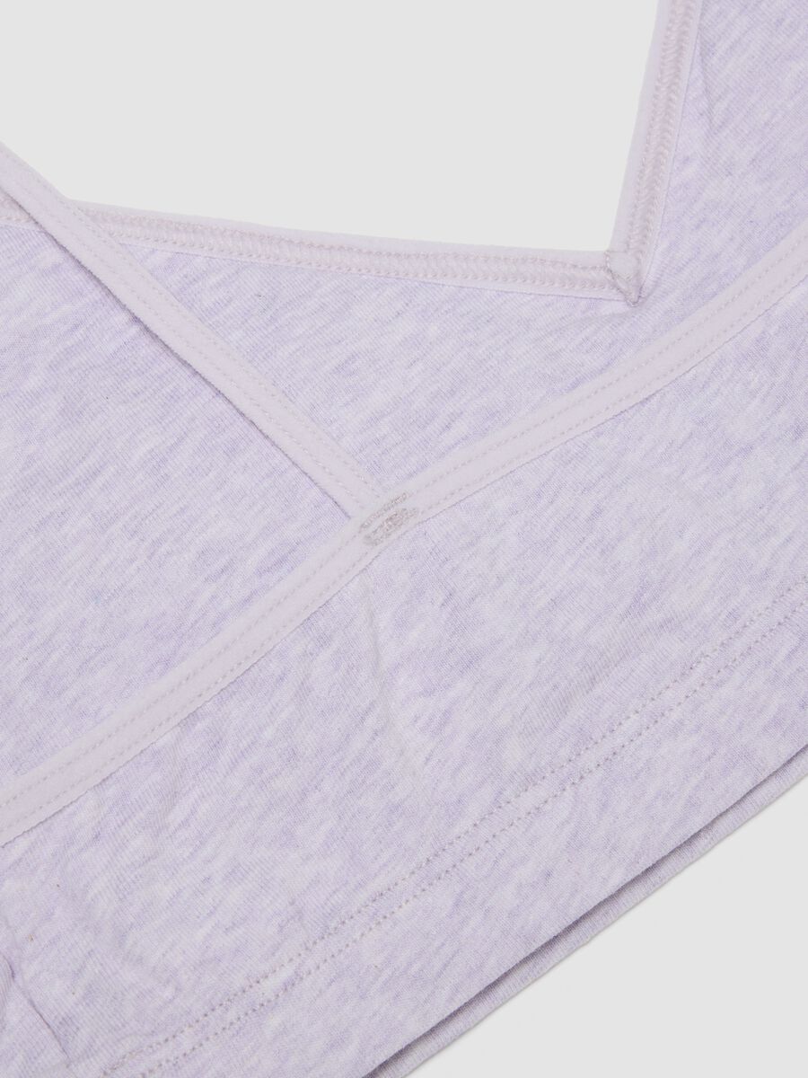 Purple organic cotton bra with thin straps for girls_3