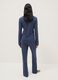Regular fit blue viscose pyjamas with V-neck_2