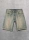 Washed Light Blue & Tea Denim Shorts_4