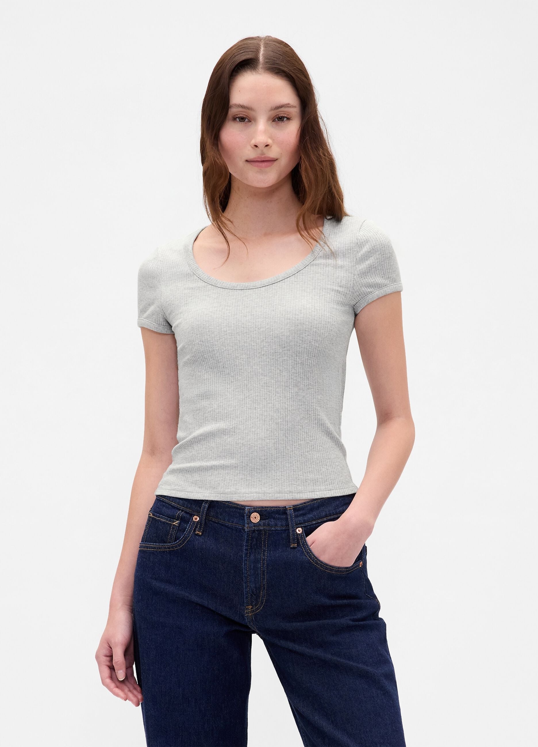 T-shirt elasticizzata a maniche corte