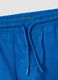 Blue organic cotton shorts with elasticated waist_3