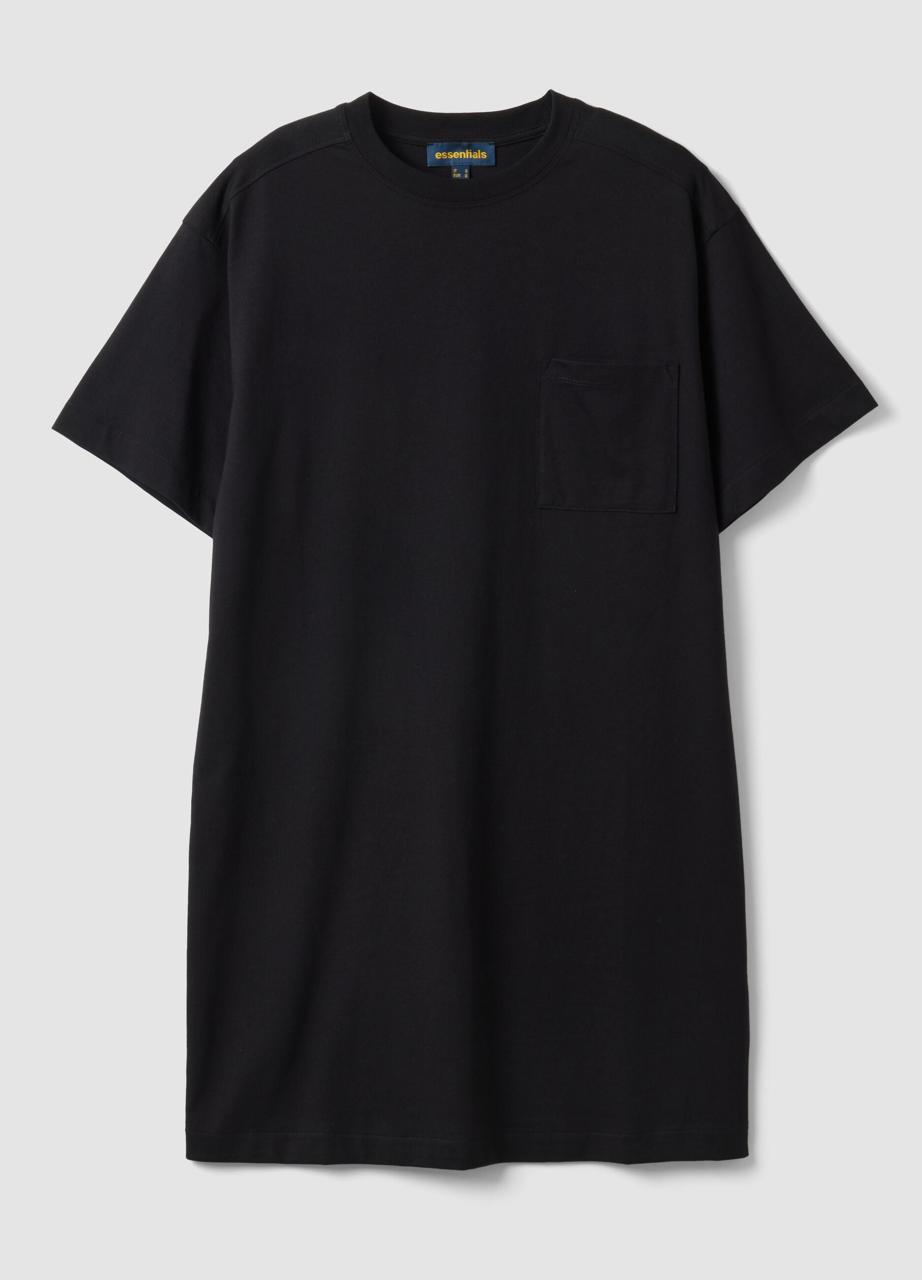 Black pure cotton relaxed-fit dress