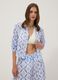 Blue organic cotton shirt with all-over print_2