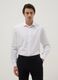 White pure cotton long sleeve shirt regular fit_0