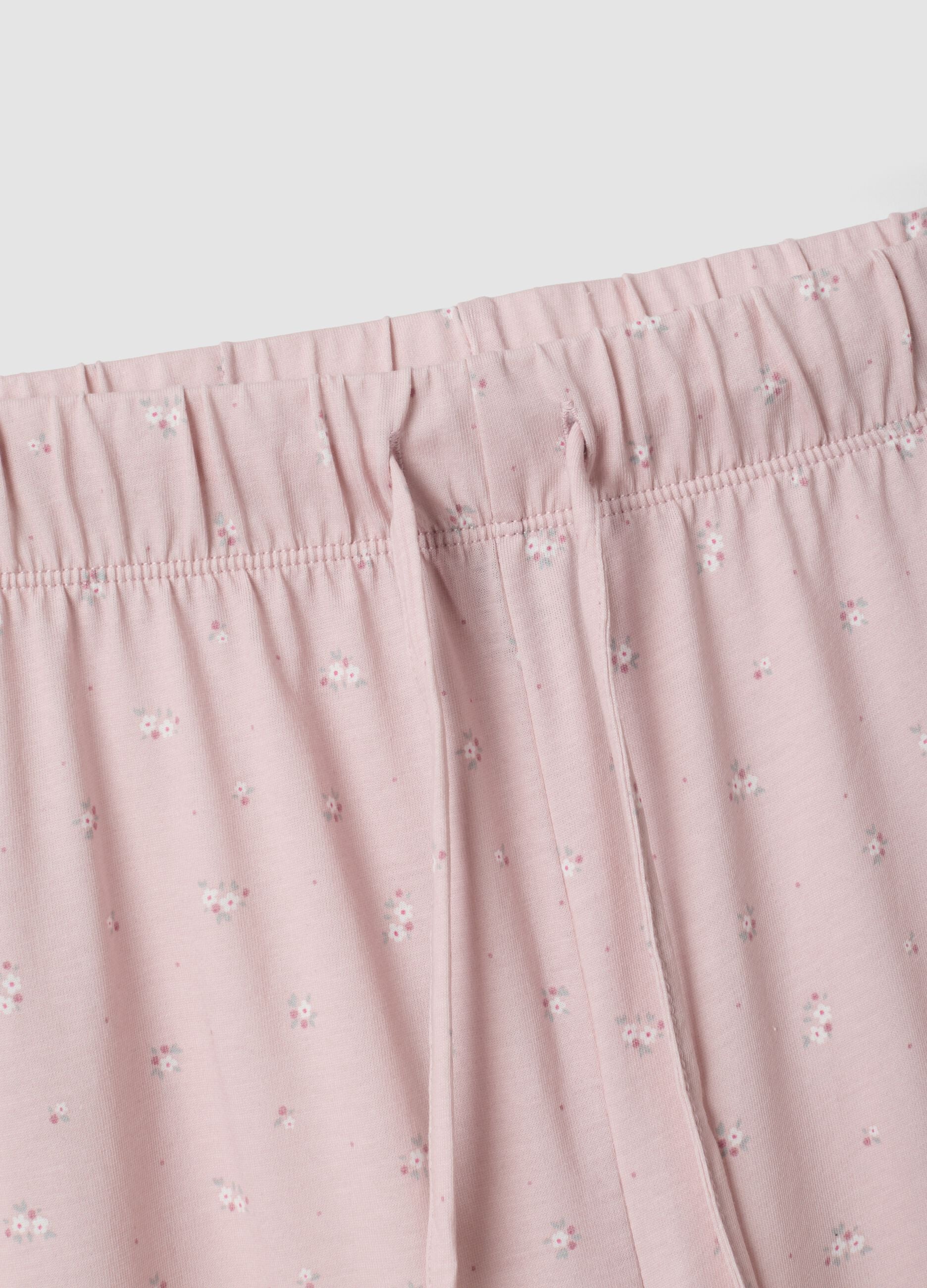 Pink organic cotton pyjama trousers