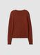 Red cable-knit crew neck jumper, regular fit_6
