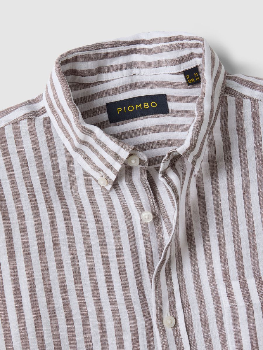 Long-sleeve pure linen multicolour striped shirt regular fit_5