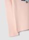 Pink organic cotton T-shirt with mock neck and teddy bear print_3