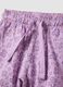 Purple pure cotton shorts with floral print_2