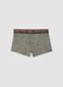 Grey stretch organic cotton boxer shorts with sporty print_0