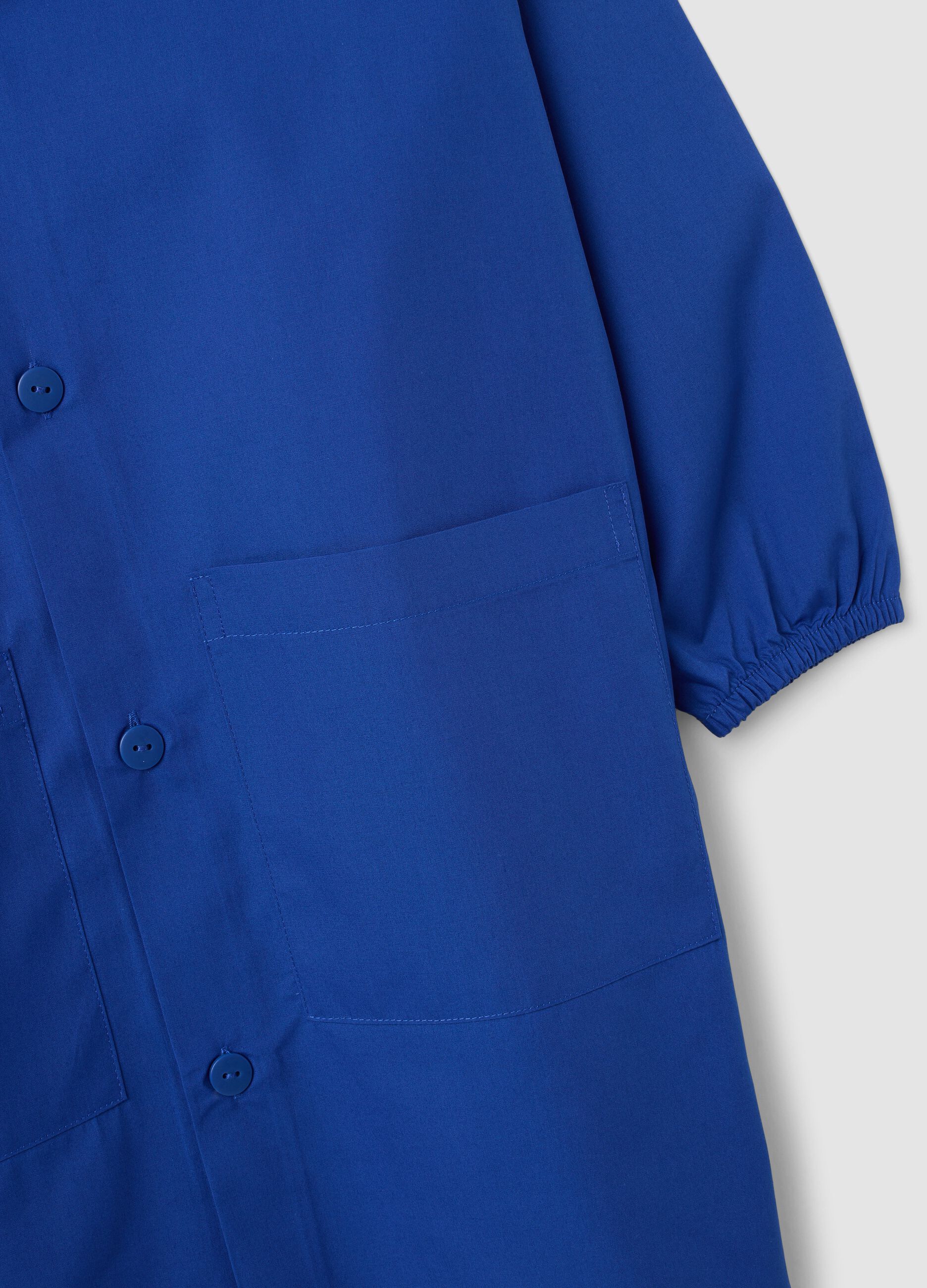 2-pack of boys&rsquo; blue school aprons with white collar