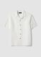 White regular-fit pure cotton shirt with stripes and chest pocket_5