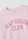 Pink pure organic cotton crew-neck pyjamas for girls_2