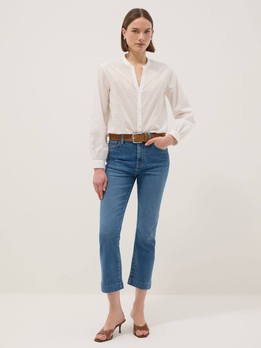 Bootcut jeans in blue stretch denim cotton_0