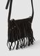 Black fringed and studded crossbody bag for girls_2