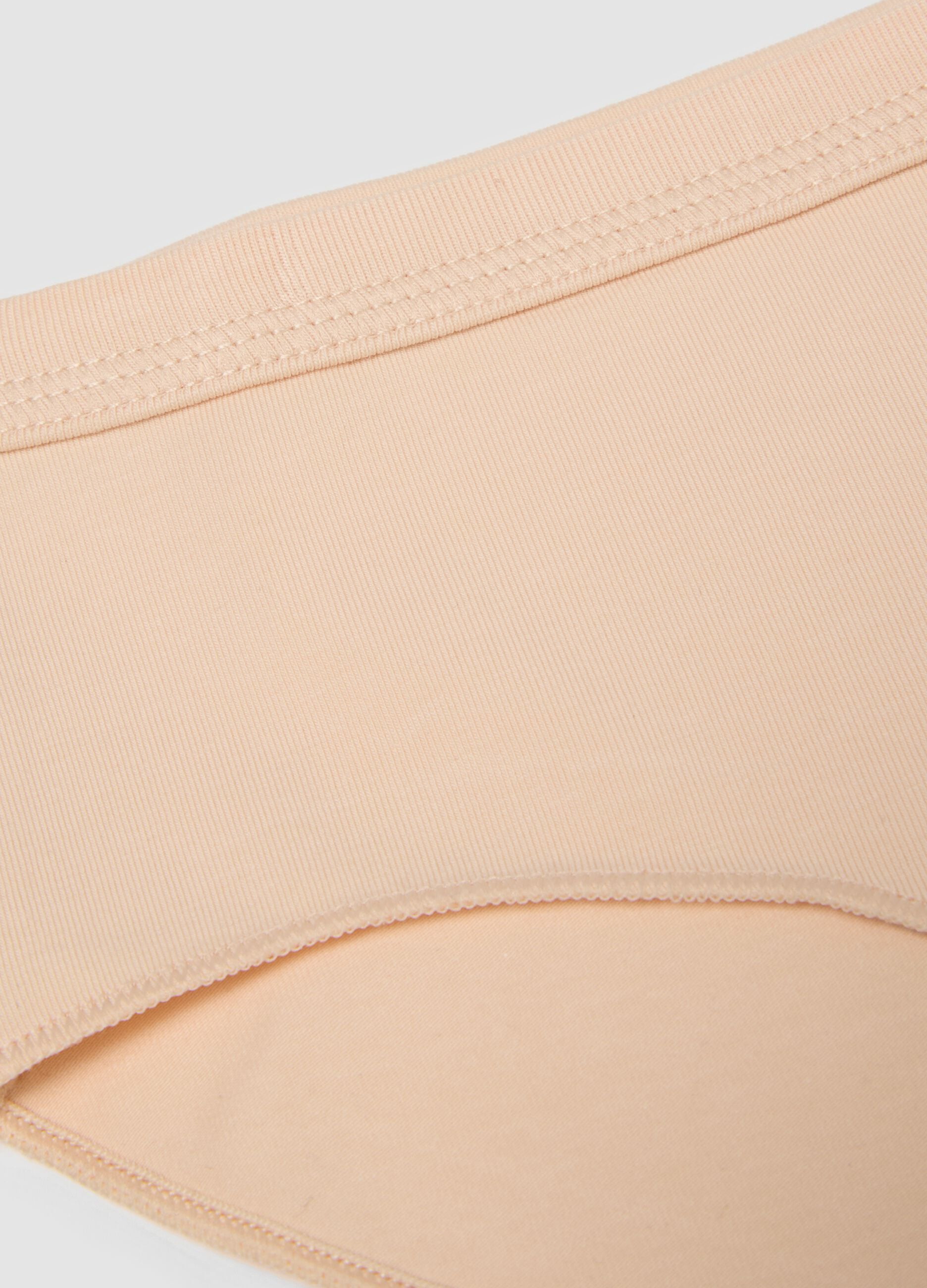 Beige stretch organic cotton briefs for girls