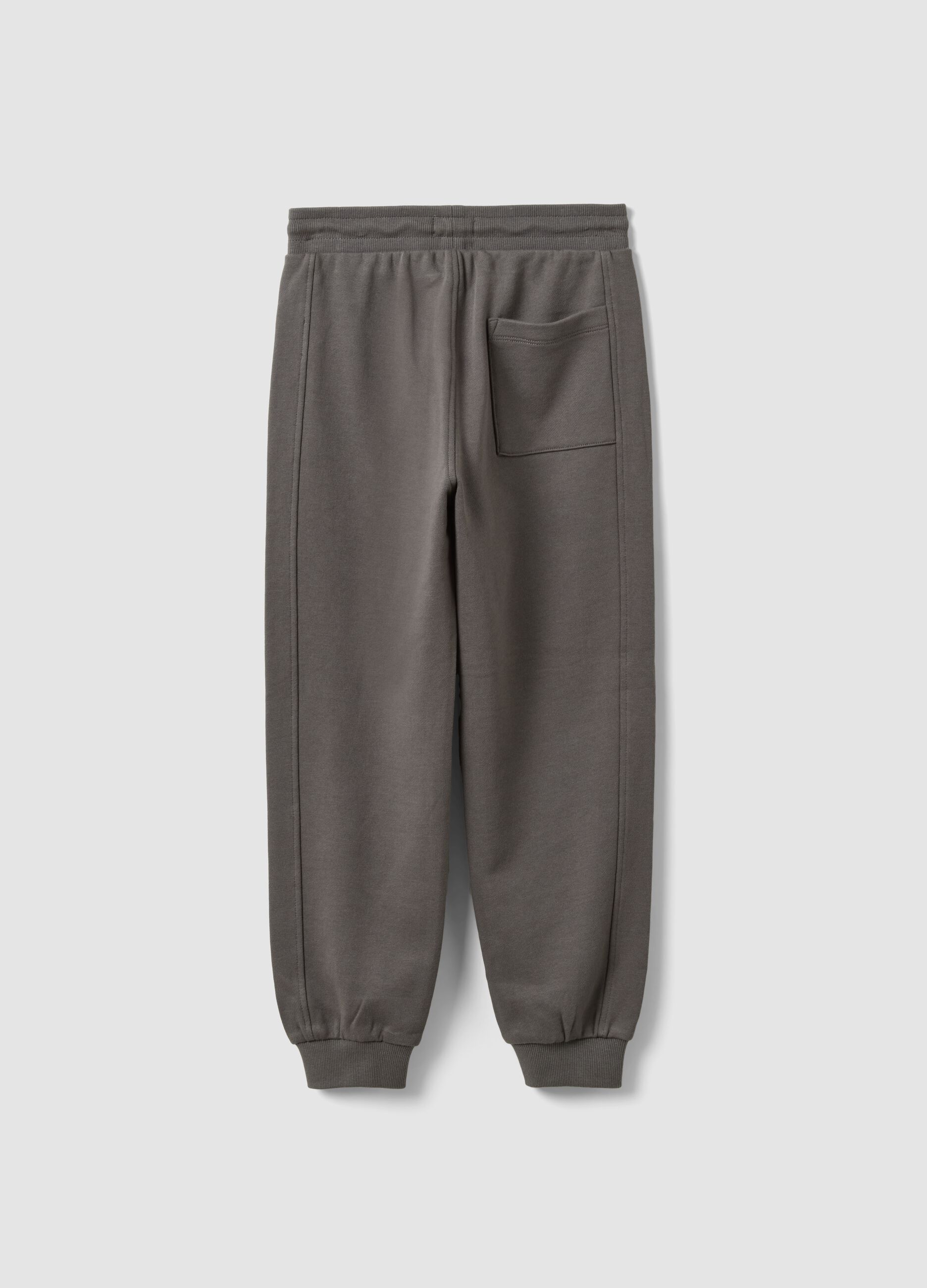 Grey pure organic cotton comfort-fit joggers for boys