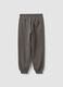 Grey pure organic cotton comfort-fit joggers for boys_1