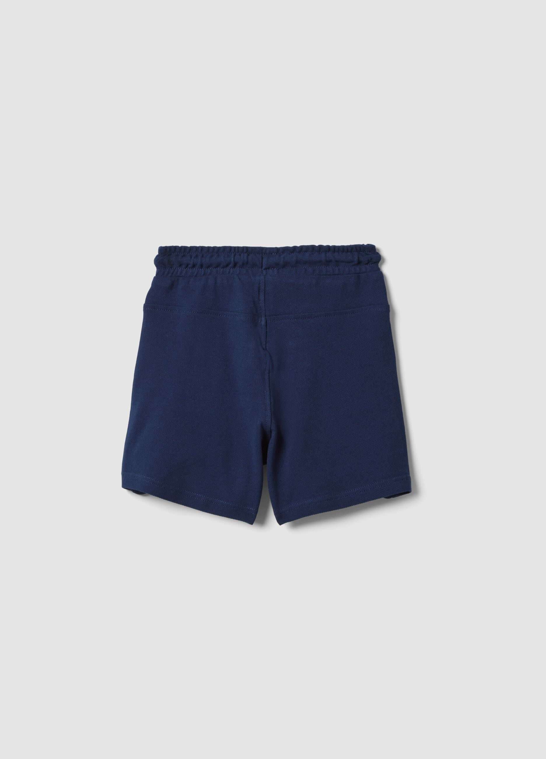 Blue organic cotton shorts