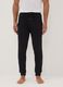 Blue organic cotton pyjama trousers with elasticated waistband_1
