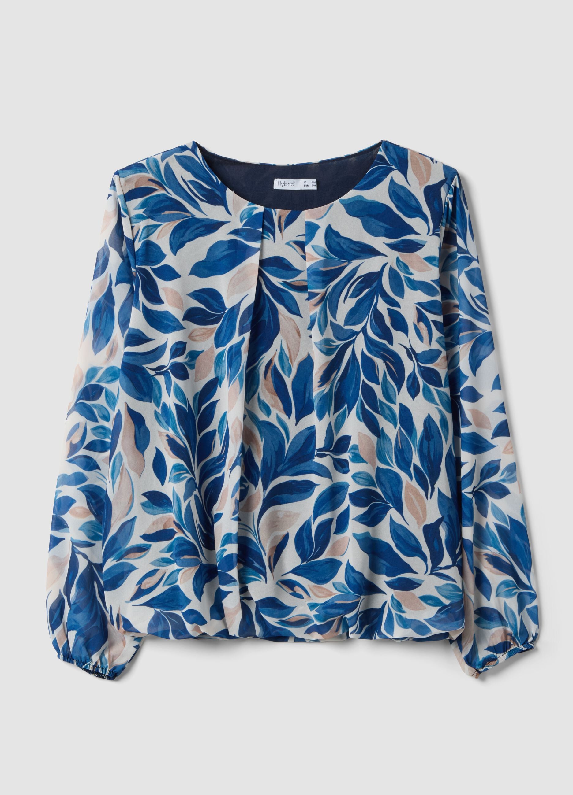 Multicolour Long Sleeve Regular Fit Top with Floral Pattern