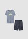 Boys&rsquo; grey pure cotton Marvel print pyjamas, regular fit_0