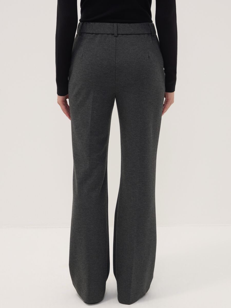 Grey stretch viscose straight-fit trousers_2