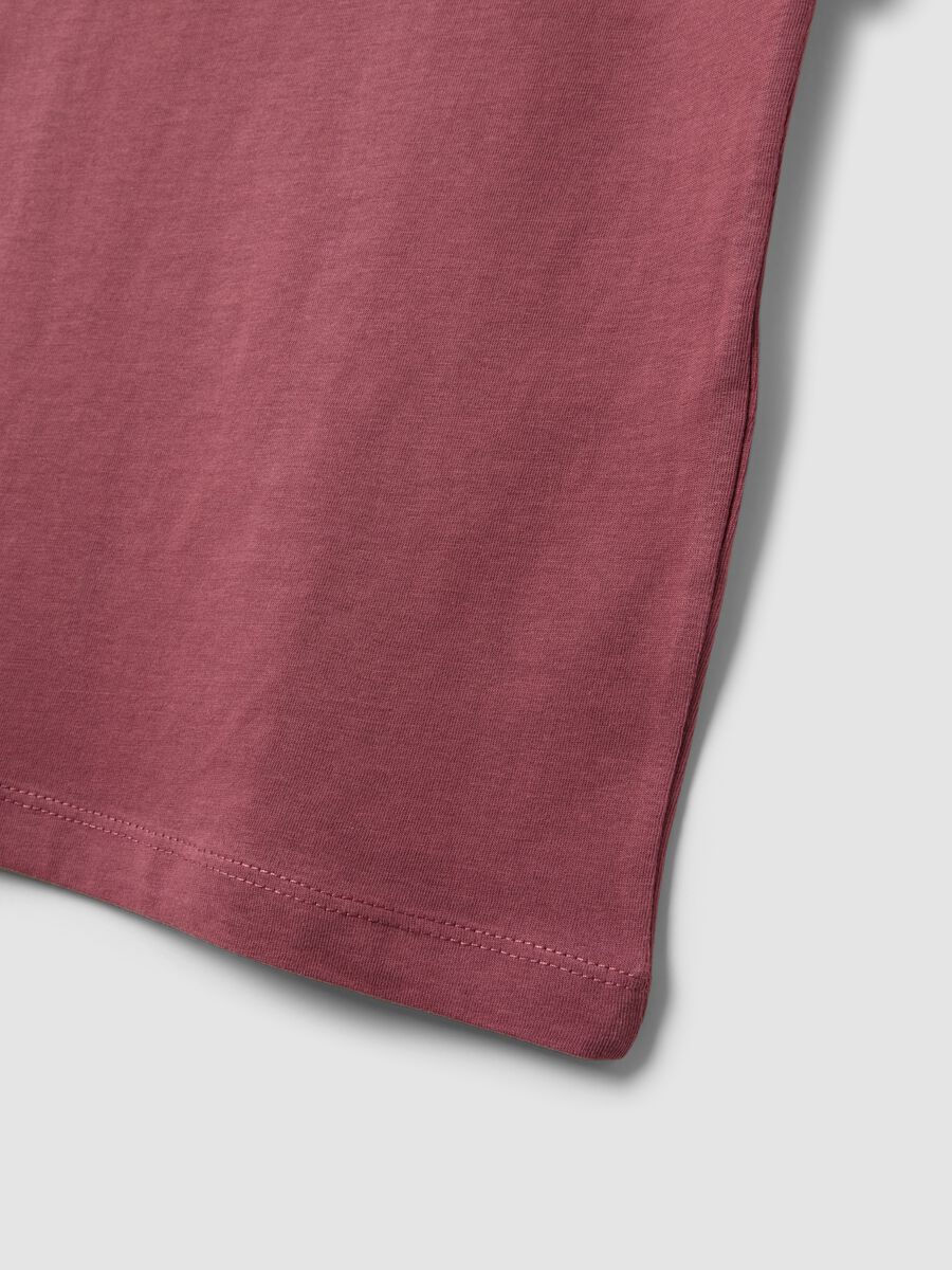 Red crew-neck vest top in pure cotton, regular fit_5