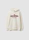 White cotton-blend hoodie with Chicago Bulls logo_3