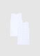 Twin pack of white girls' vests in pure cotton regular fit_1