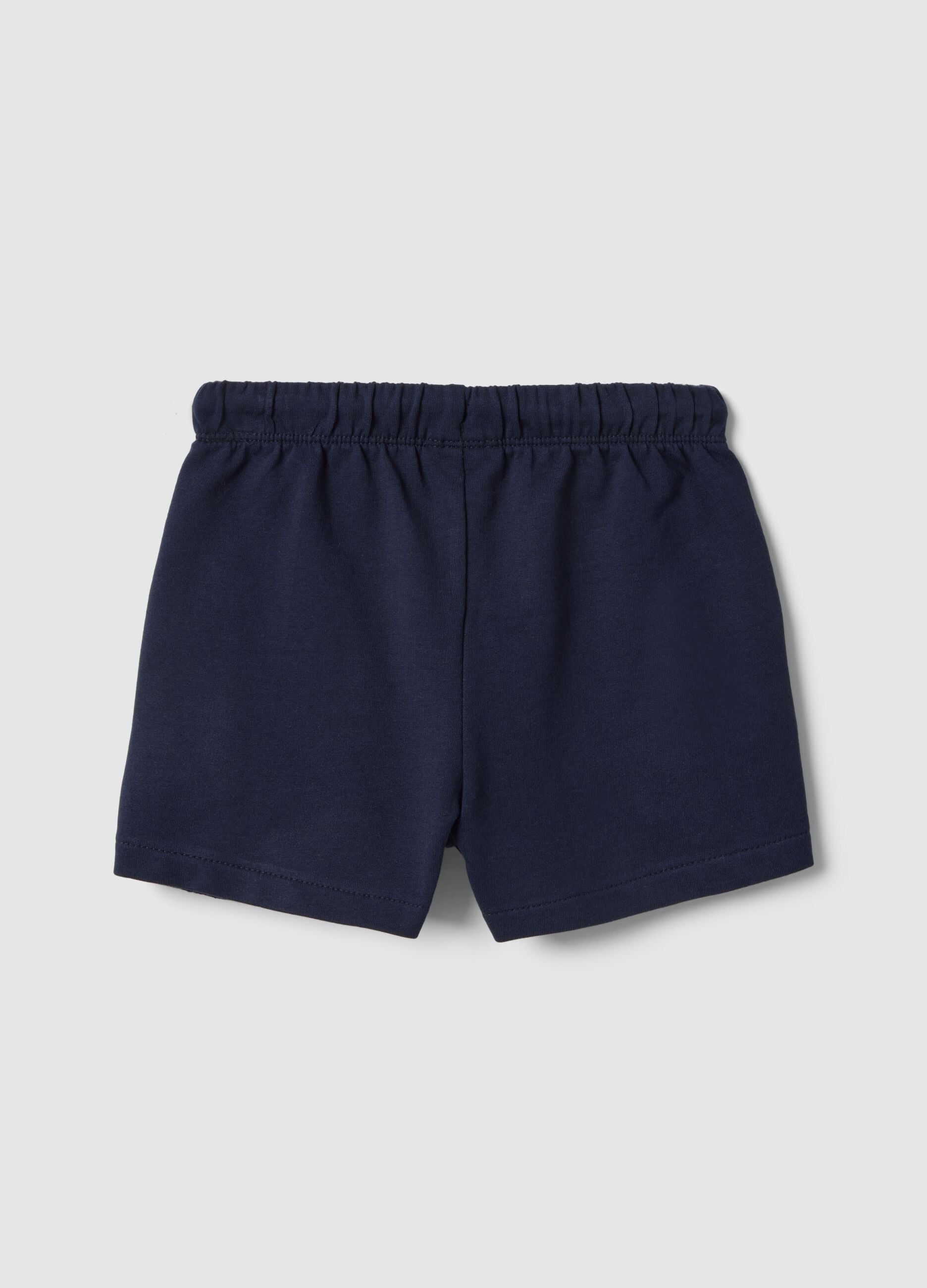 Children's regular fit blue pure cotton shorts