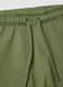 Green regular fit cotton shorts for kids with back pocket_2