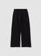 Black cotton-blend straight-leg joggers_0