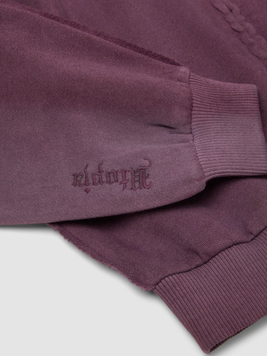 Sunfaded Full-Zip Hoodie Burgundy_2