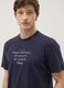 Blue pure cotton regular-fit short-sleeve T-shirt_2
