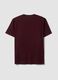 Red pure cotton jersey T-shirt with crew neck and relaxed fit_2