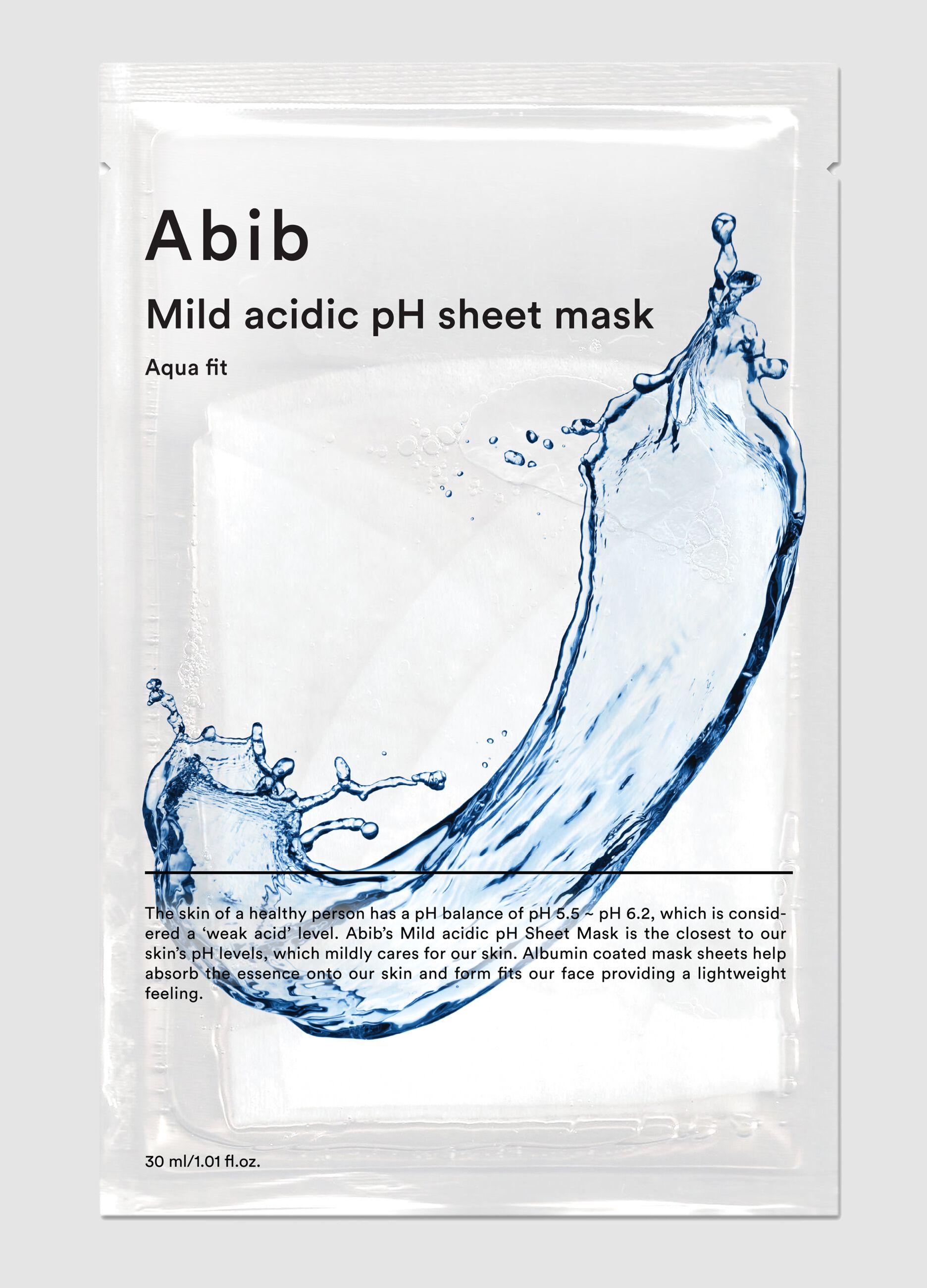 ABIB Mild Acidic pH Sheet Mask Aqua Fit - Korean Skincare